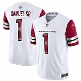 Men & Women & Youth Washington Commanders #1 Deebo Samuel Sr White 2025 F.U.S.E. Vapor Limited Stitched Jersey,baseball caps,new era cap wholesale,wholesale hats